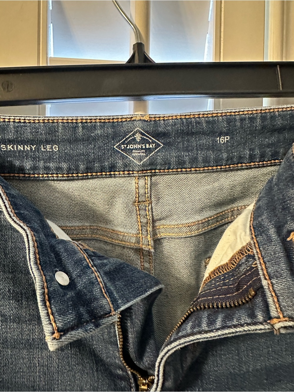 St. John's Bay Dark Blue Skinny Leg Jeans - Picture 2 of 2